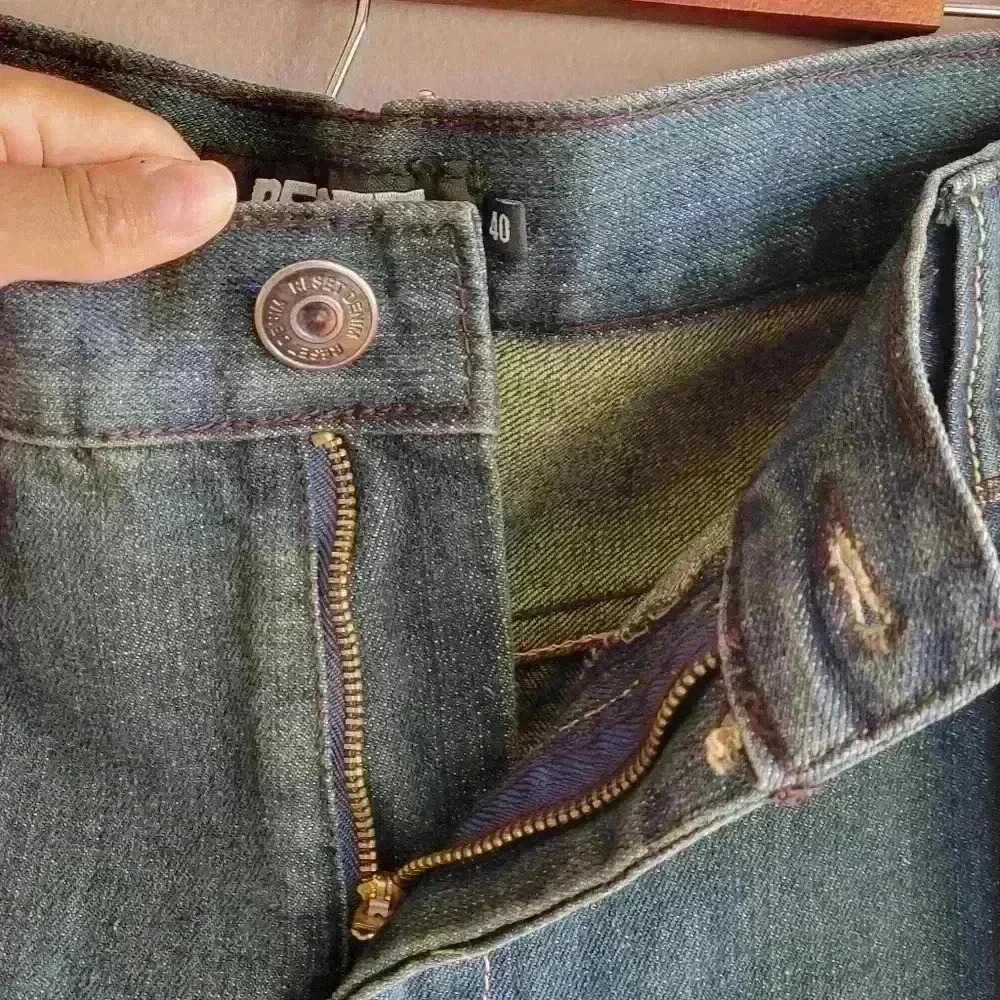 RESET Fashion DENIM Men's Jeans Blue/ Light Wash 40×32 Pockets Straight Classic - Picture 4 of 12